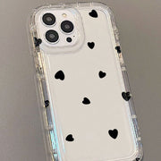 iPhoneケース iPhoneカバー スマホケース スマホカバー ハート クリア 透明 かわいい おしゃれ 傷防止 背面保護