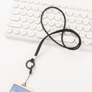 スマホストラップ ストラップ ネックストラップ 首掛け 携帯ストラップ 落下防止 リング付き 丸型 カラビナ 丸カラビナ ストラップ 丸紐 スマホアクセサリー カメラストラップ 吊り下げ 社員証 IDカード 紛失防止 シンプル ベーシック 定番 単色 黒 白 青 橙 赤 青 灰 ブラック グレー ホワイト ブルー レッド