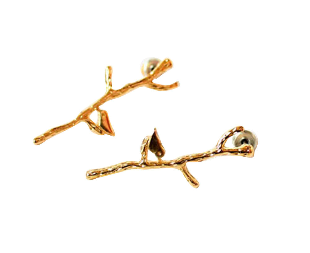 スタッドピアス アクセサリー レディース 女性用 枝 小鳥 バード ツリー 木 シンプル ナチュラル 可憐 おしゃれ かわいい ギフト プレゼント お出かけ デイリー ゴールドカラー シルバーカラー ファッション小物