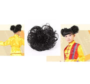 ポイントウィッグ お団子ウィッグ ヘアゴム ウィッグゴム 部分ウィッグ つけ毛 髪ゴム ヘアアクセサリー キッズ レディース 女の子 子ども 女性 レディース 髪留め まとめがみ 簡単 ボリュームアップ ふんわり アレンジ かわいい イメージチェンジ 黒 茶