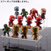 ディスプレイスタンド フィギュアスタンド ステージ 展示台 ラック 棚 3段 階段 アクリル クリア 透明 コレクション展示 収納