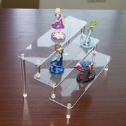 ディスプレイスタンド フィギュアスタンド ステージ 展示台 ラック 棚 3段 階段 アクリル クリア 透明 コレクション展示 収納