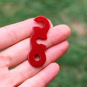 ロープテンショナー 同色2個セット コードスライダー ロープストッパー ロープ固定 長さ調節 S字 テント キャンプ アウトドア用品
