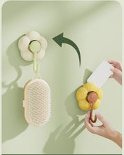 ウォールフック 吸盤フック 壁面フック 壁掛け 小物掛け フラワー 花形 花 省スペース 便利 キッチン バスルーム イエロー カラバリ豊富