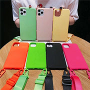 iPhoneケース ショルダーストラップ付き スマートフォンケース 無地 スマホカバー 携帯カバー 落下防止 保護 傷防止 カラバリ豊富 アップル かわいい おしゃれ アイフォン アイフォーン iPhone14 iPhone14Pro iPhone14ProMax iPhone14Plus