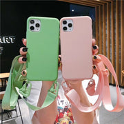iPhoneケース ショルダーストラップ付き スマートフォンケース 無地 スマホカバー 携帯カバー 落下防止 保護 傷防止 カラバリ豊富 アップル かわいい おしゃれ アイフォン アイフォーン iPhone14 iPhone14Pro iPhone14ProMax iPhone14Plus
