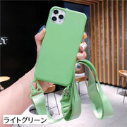 iPhoneケース ショルダーストラップ付き スマートフォンケース 無地 スマホカバー 携帯カバー 落下防止 保護 傷防止 カラバリ豊富 アップル かわいい おしゃれ アイフォン アイフォーン iPhone14 iPhone14Pro iPhone14ProMax iPhone14Plus