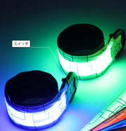 リストバンド アームバンド 光る LEDライト 充電式 USB充電 腕輪 巻く リチウム 発光 ランニング ジョギング ウォーキング 散歩 夜間 早朝 安全対策 男女兼用 ユニセックス