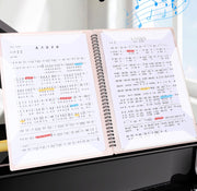楽譜ファイル A4サイズ 20枚 書き込み 譜面ファイル 楽譜カバー 楽譜入れ ポケット 音楽 授業 習い事 レッスン 学校 練習 防水 吹奏楽 ライブ コンサート ブラスバンド 発表会 演奏会 見開き ピアノ バイオリン ギター 吹奏楽部 部活 コンクール アンサンブル