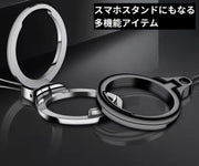 スマホリングストラップ フィンガーストラップ スマホスタンド リングホルダー 携帯ストラップ 落下防止 薄型 シンプル 便利