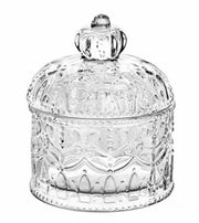 小物入れ フタ付き ガラスポット 小物収納 アクセサリーケース コットンポット ヨーロピアン調 クリア 透明 インテリア雑貨 かわいい おしゃれ 卓上