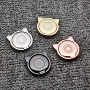 スマホリング ホールドリング スマホスタンド リングスタンド 落下防止 リングホルダー レディース 女性 スマホアクセサリー ネコ型 猫 360°回転 単色 シンプル かわいい きれいめ おしゃれ ガーリー ローズゴールド 金色 銀色 黒
