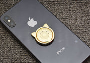 スマホリング ホールドリング スマホスタンド リングスタンド 落下防止 リングホルダー レディース 女性 スマホアクセサリー ネコ型 猫 360°回転 単色 シンプル かわいい きれいめ おしゃれ ガーリー ローズゴールド 金色 銀色 黒