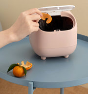 卓上ゴミ箱 ダストボックス ミニサイズ ごみ箱 ワンプッシュ 蓋付き ゴミ袋 中身が見えない 脚付き コンパクト 可愛い 机上 小型 インテリア 雑貨