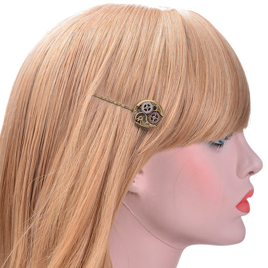 ヘアピン ヘアアクセサリー ギア 歯車 スチームパンク風 シンプル 商品画像