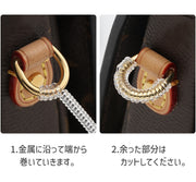 リング保護カバー バッグ用アクセサリー 2本セット Dカン リング バックル チャーム キーホルダー 傷防止 汚れ防止 摩耗防止 保護 取り付け簡単 クリア