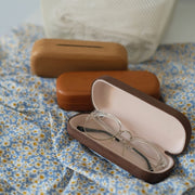 メガネケース 眼鏡ケース サングラスケース 収納ボックス 持ち運び ハードケース 木目調 シンプル おしゃれ ナチュラル レトロ 雑貨
