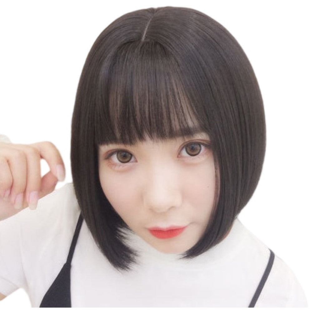フルウィッグ 全頭かつら ボブ レディース 女性 前髪あり ストレート ショート ナチュラル イメージチェンジ イメチェン お洒落 可愛い かわいい キュート ヘアアクセサリー ブラック ブラウン 黒 茶