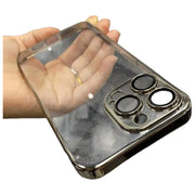 iPhone用ケース カバー スマホケース 耐衝撃 カメラ保護 背面保護 薄型スリム 防塵 クリア 透明 ラメ キラキラ シンプル