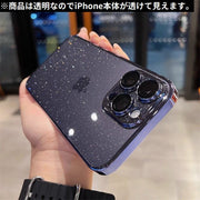 iPhone用ケース カバー スマホケース 耐衝撃 カメラ保護 背面保護 薄型スリム 防塵 クリア 透明 ラメ キラキラ シンプル
