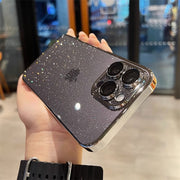 iPhone用ケース カバー スマホケース 耐衝撃 カメラ保護 背面保護 薄型スリム 防塵 クリア 透明 ラメ キラキラ シンプル