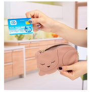 ミニ財布 ミニ 財布 本革 コインケース ねこ モチーフ ネコ レザー コンパクト ポーチ ミニウォレット 小銭入れ 小物入れ カード キーリング バックチャーム CAT 猫 ナスカン キーホルダー 可愛い おしゃれ 大人 大人女子 プレゼント ホワイトデー クリスマス 母の日 誕生日 プレゼント