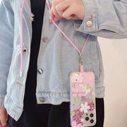 スマホショルダーストラップ ストラップホルダー ケースに挟むだけ ネックストラップ 首掛け 肩掛け 斜めがけ 紐 落下防止 携帯