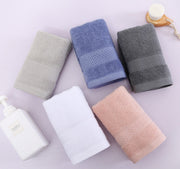 フェイスタオル タオル 洗顔タオル バス用品 日用品 キッチン用品 バスグッズ 大判 72×32cm ふわふわ ふんわり 洗面所 吸水力 単色 無地 シンプル ベーシック 日用品雑貨 定番 厚手 灰 青 ピンク 白