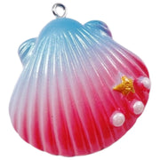 クラフト用チャーム 5個セット レディース 女性 貝殻風 ヒトデ風 シェル風 レジン おしゃれ かわいい 可愛い 手芸 ハンドメイド DIY 飾り 装飾 アクセサリーパーツ グラデーション