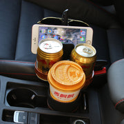 ドリンクホルダー マルチカップホルダー 車載カー用品 多機能 360度回転 スマホホルダー 車内収納 便利 整理整頓 省スペース