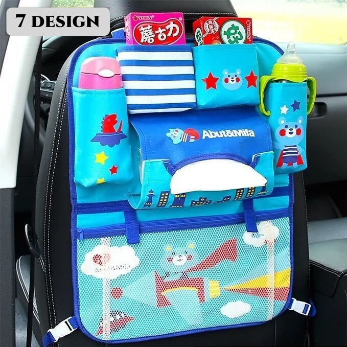 シートバックポケット 車内収納 車載 カー用品 子供 可愛い バックシート 後部座席 大容量 多機能 小物入れ 折りたたみ 防汚 取り付け簡単 コンパクト 整理整頓 隙間収納 車用品 オーガナイザー キックガード ドリンクホルダー 保温 保冷 ティッシュ スマホ 折り畳み傘 メッシュ マジック テープ ファスナー フック オックスフォード 旅行 ドライブ アウトドア レジャー