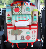 シートバックポケット 車内収納 車載 カー用品 子供 可愛い バックシート 後部座席 大容量 多機能 小物入れ 折りたたみ 防汚 取り付け簡単 コンパクト 整理整頓 隙間収納 車用品 オーガナイザー キックガード ドリンクホルダー 保温 保冷 ティッシュ スマホ 折り畳み傘 メッシュ マジック テープ ファスナー フック オックスフォード 旅行 ドライブ アウトドア レジャー