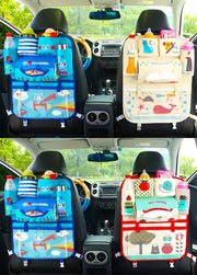 シートバックポケット 車内収納 車載 カー用品 子供 可愛い バックシート 後部座席 大容量 多機能 小物入れ 折りたたみ 防汚 取り付け簡単 コンパクト 整理整頓 隙間収納 車用品 オーガナイザー キックガード ドリンクホルダー 保温 保冷 ティッシュ スマホ 折り畳み傘 メッシュ マジック テープ ファスナー フック オックスフォード 旅行 ドライブ アウトドア レジャー