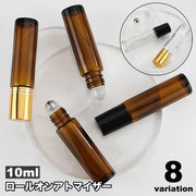 アトマイザー ロールオン 詰め替え容器 10ml ミニボトル クリアボトル 塗るタイプ 透明 香水 持ち歩き 携帯用 旅行 アロマオイル