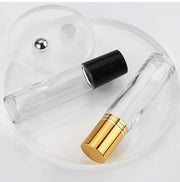 アトマイザー ロールオン 詰め替え容器 10ml ミニボトル クリアボトル 塗るタイプ 透明 香水 持ち歩き 携帯用 旅行 アロマオイル