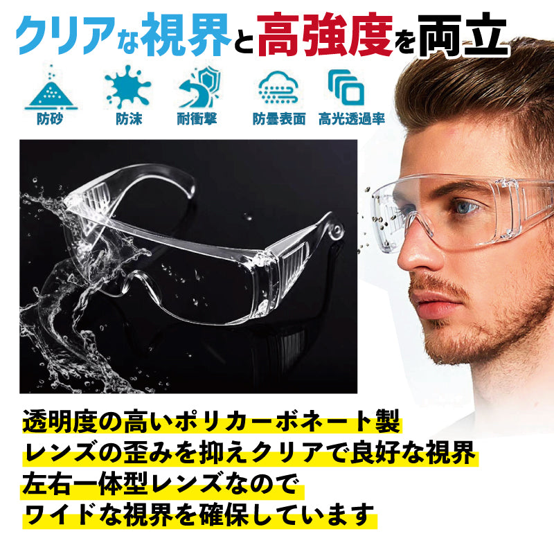保護メガネ 保護ゴーグル 防護メガネ アイガード 曇り止め 感染予防 商品画像3