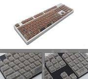カラーキーキャップ 104キー カナなし メカニカルキーボード用 交換用 クリアカラー 半透明 PCアクセサリー パソコン周辺機器 おしゃれ かわいい シンプル