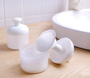 洗顔用泡立て器 洗顔フォーマー スキンケア用品 洗顔料 泡立て 簡単 便利 浴室 お風呂 ふわふわ シンプル かわいい キュート おしゃれ ガーリー 大人女子 フェイスケア 押すだけ もこもこ 白 半透明