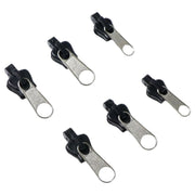 ジッパーヘッド ファスナー ファスナー引き手 3サイズ 各2個入り 交換用 手芸用品 ハンドクラフト ハンドメイド シンプル 便利 黒 ブラウン シルバーカラー