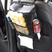 シートバックポケット 車内収納 車載 カー用品 保温 保冷 後部座席 メッシュポケット ティッシュケース ファスナー 取り付け簡単 整理整頓 車用品 ドリンクホルダー メッシュ オックスフォード 旅行 ドライブ アウトドア レジャー 車用品