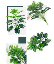 フェイクグリーン 人工観葉植物 造花 鉢植え モンステラ 水やり不要 インテリア 飾り 装飾 葉っぱ リーフ おしゃれ スタイリッシュ リビング 玄関 寝室 ショップ 店舗 オフィス