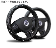 ハンドルカバー ステアリングカバー 車用 38cm キルティング ラインストーン おしゃれ かっこいい バイカラー カー用品 車用品 カーアクセサリー 車内装用品