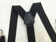 サスペンダー 男女兼用 ユニセックス メンズ レディース Y型 クリップ式 幅2.5cm おしゃれ シンプル 定番 フォーマル ブラック ファッション小物