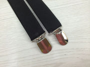 サスペンダー 男女兼用 ユニセックス メンズ レディース Y型 クリップ式 幅2.5cm おしゃれ シンプル 定番 フォーマル ブラック ファッション小物
