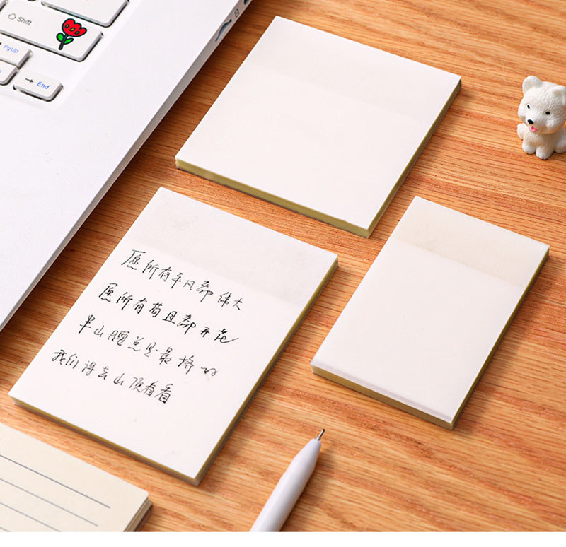 クリア付箋 透ける付箋 4冊セット 半透明 7.6×7.6cm 7×9.5cm 商品画像3