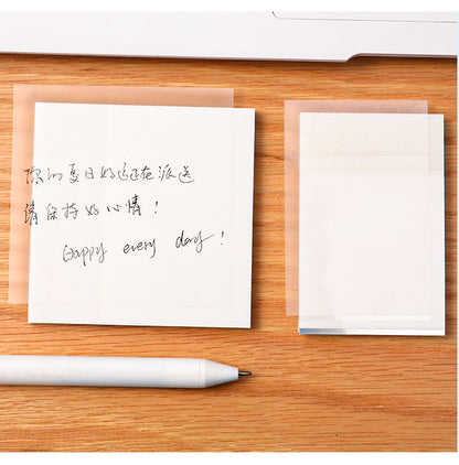 クリア付箋 透ける付箋 4冊セット 半透明 7.6×7.6cm 7×9.5cm 商品画像4