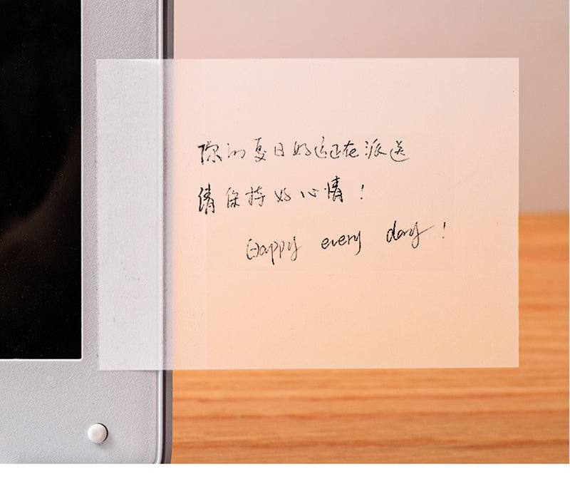 クリア付箋 透ける付箋 4冊セット 半透明 7.6×7.6cm 7×9.5cm 商品画像5