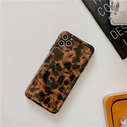 iPhoneケース iPhoneカバー スマホケース スマホカバー べっ甲柄 ヒョウ柄 背面保護 傷防止 汚れ防止 可愛い スマートフォンケース アイフォンケース ギフト 贈り物