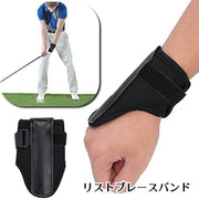リストブレースバンド 手首サポーター ゴルフ スイング用品 トレーニング用品 手首固定 リストバンド 手首の折れ防止 単品 1個 片手 スポーツ 手首保護 面ファスナー 飛距離アップ スイング改善 練習用