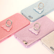 スマホリング スマホアクセサリー ラメ くま ピンク ブラック ブルー シルバーカラー 落下防止 かわいい カラバリ豊富